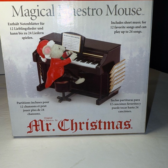 2006 Mr. Christmas Magical Maestro Mouse Musical Piano With Sheet Music *read* - Picture 9 of 11